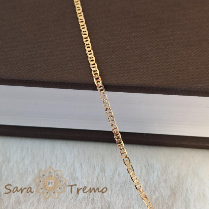Lănțișor unisex placat cu aur, 50/55 cm [5]