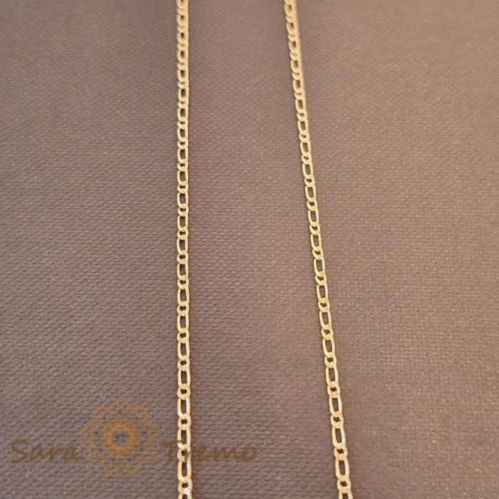 Lănțișor unisex placat cu aur 18K, model subtirel 1 cu 1, 50 cm [1]