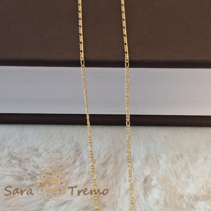 Lănțișor unisex placat cu aur 18K, model 3 cu 1, 50 cm [4]