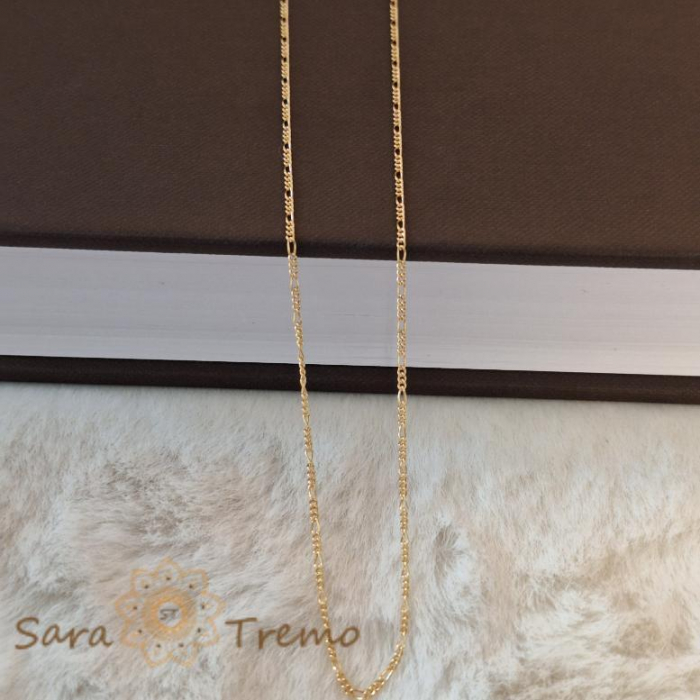 Lănțișor unisex placat cu aur 18K, model 3 cu 1, 50 cm [5]