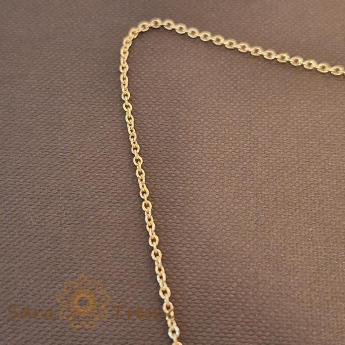 Lănțișor clasic unisex placat cu aur, 45 cm [4]