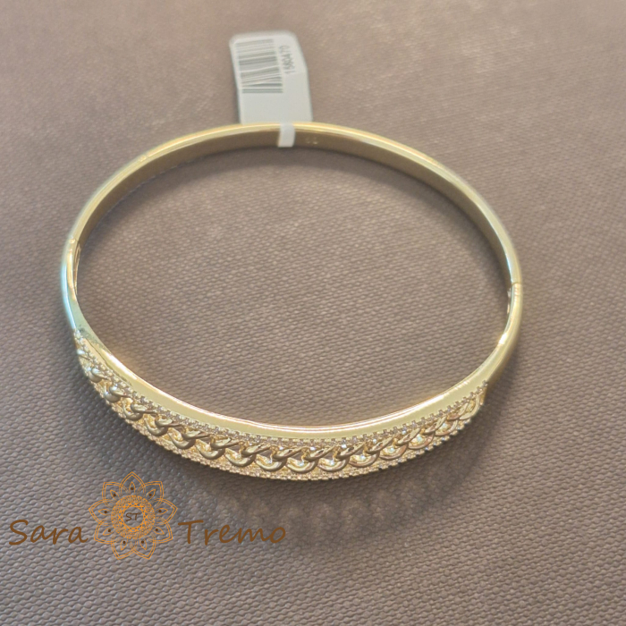Bratara fixa placata cu aur 14K si cristale zirconia model luxury [3]