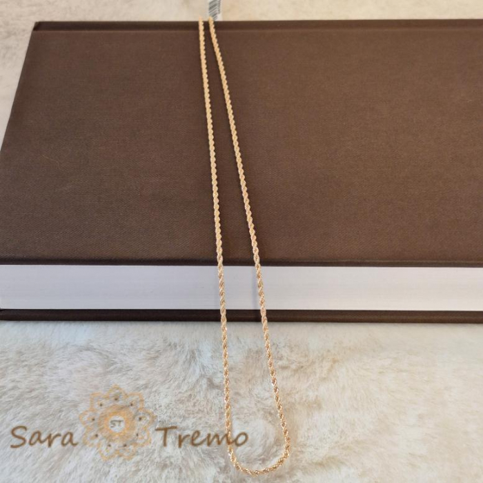 Lanț unisex placat cu aur, model marinăresc, 55 cm [6]