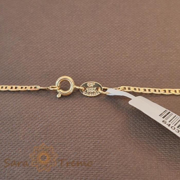 Lănțișor unisex placat cu aur, 50/55 cm [6]