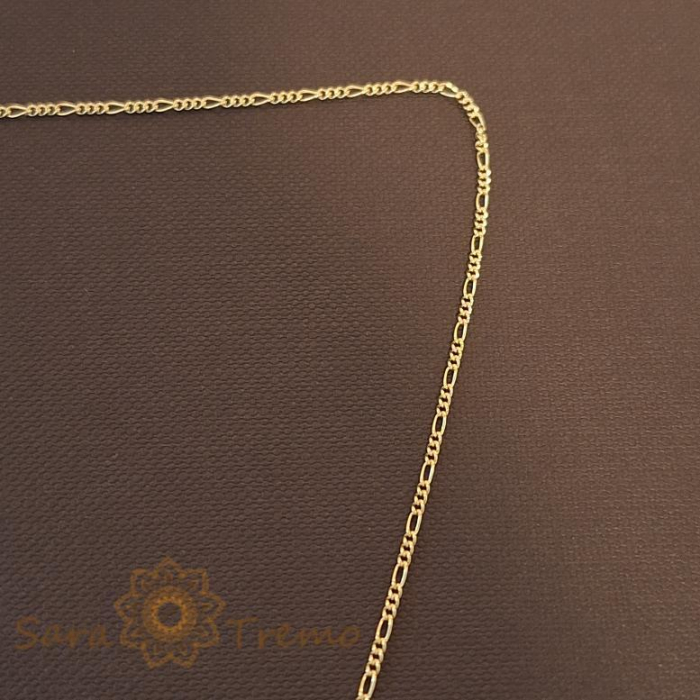 Lănțișor unisex placat cu aur 18K, model 3 cu 1, 50 cm [7]