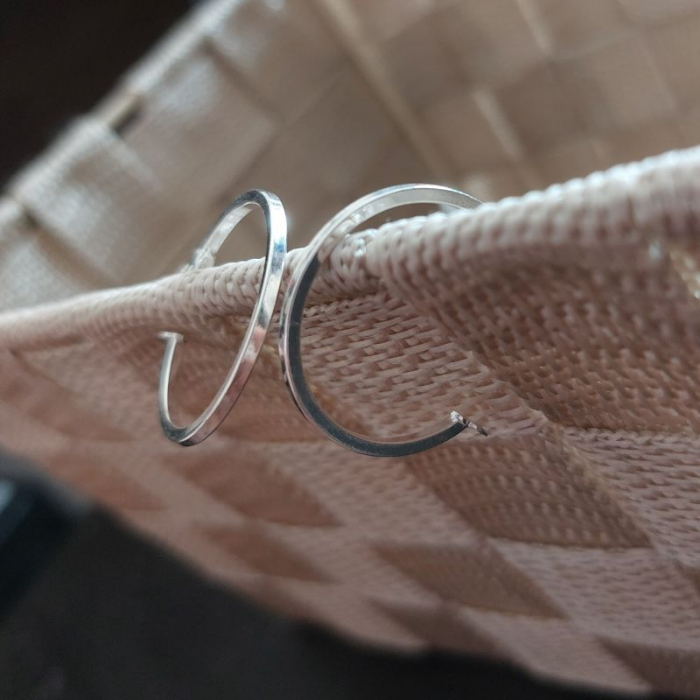 Cercei rotunzi din argint Denise - Bijuterii elegante [2]