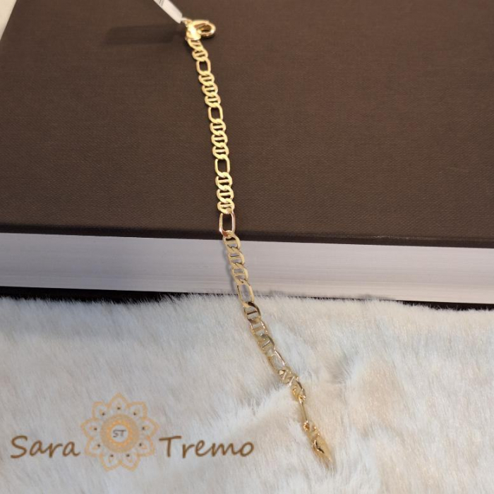 Brățară lată placată cu aur 18K, model 3 cu 1, 20 cm [3]