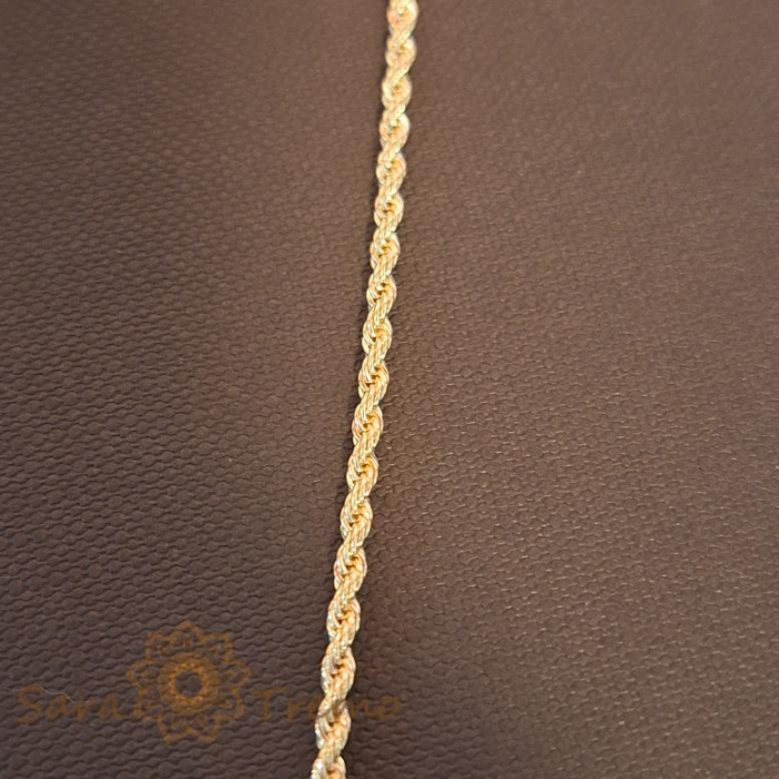 Lanț unisex placat cu aur, model marinăresc, 55 cm [4]