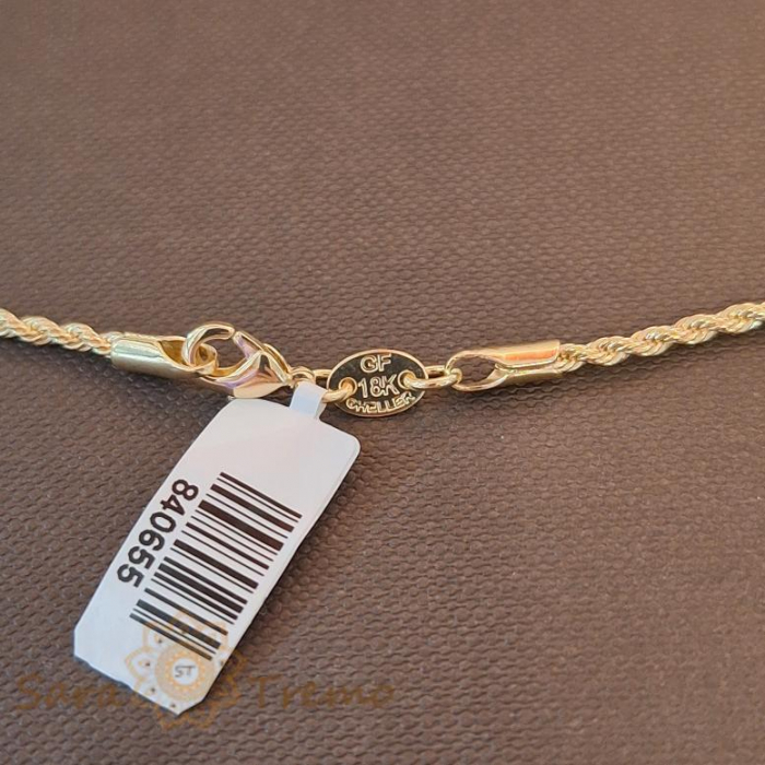 Lanț unisex placat cu aur, model marinăresc, 55 cm [7]