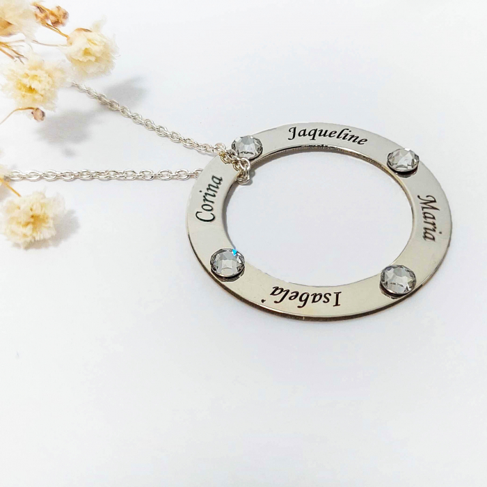 Alice - Colier personalizat nume si cristale din argint 925 [2]