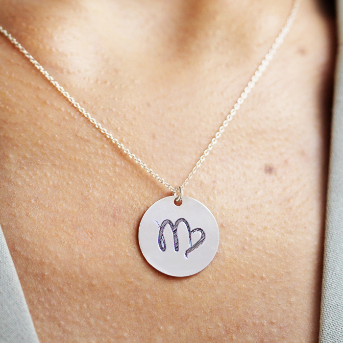 Amelie - Colier personalizat cu semn zodiacal din argint 925 placat cu aur roz [2]