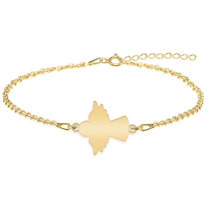 Angelino - Bratara personalizata ingeras din argint 925 placat cu aur galben 24K [2]
