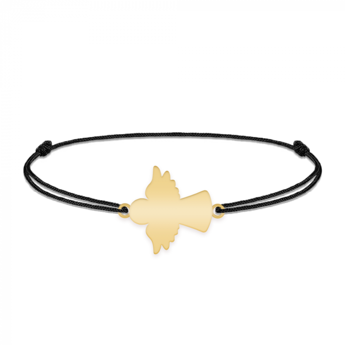 Angelino - Bratara personalizata snur ingeras din argint 925 placat cu aur galben 24K [3]