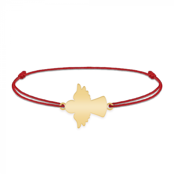 Angelino - Bratara personalizata snur ingeras din argint 925 placat cu aur galben 24K [2]
