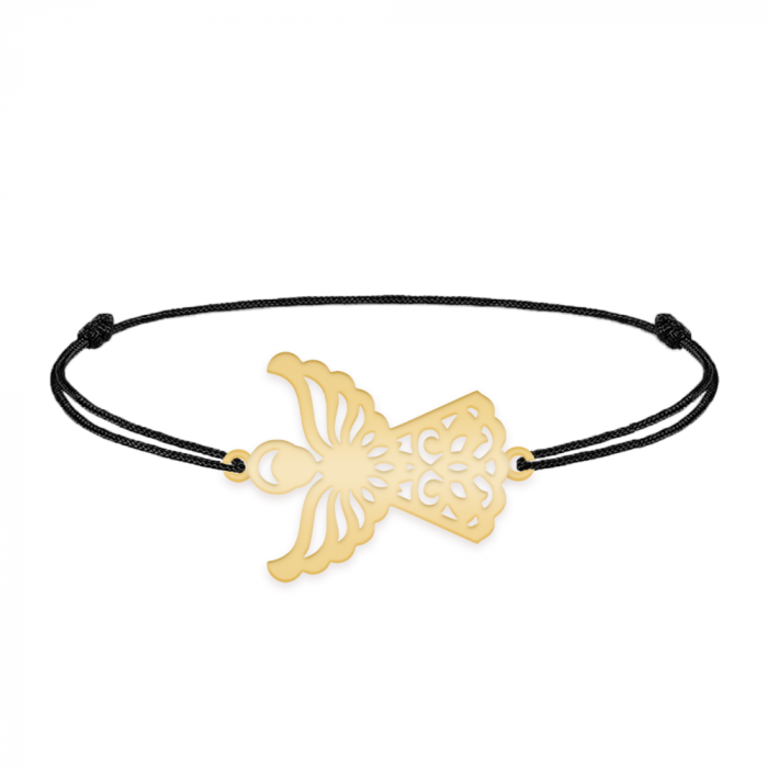 Aniela  - Bratara personalizata snur ingeras din argint 925 placat cu aur galben 24K [2]