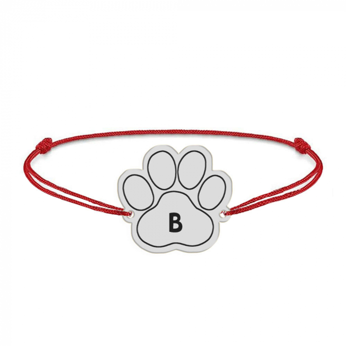 Bella - Bratara personalizata din snur cu talisman argint - labuta [2]