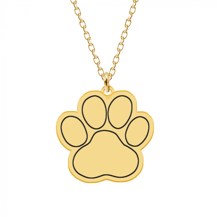 Bella - Colier personalizat din argint placat cu aur galben 24K - labuta [2]