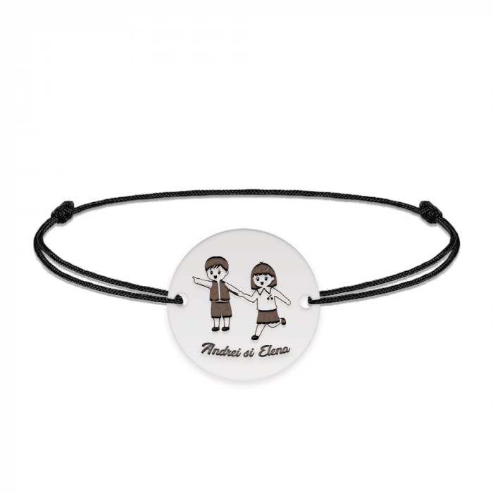 Best Friends - Bratara personalizata snur prieteni din argint 925 [2]