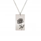 Colier personalizat cu floarea specifica lunii de nastere [11]