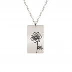 Colier personalizat cu floarea specifica lunii de nastere [10]