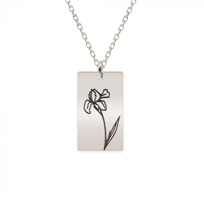 Colier personalizat cu floarea specifica lunii de nastere [2]