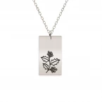 Colier personalizat cu floarea specifica lunii de nastere [12]