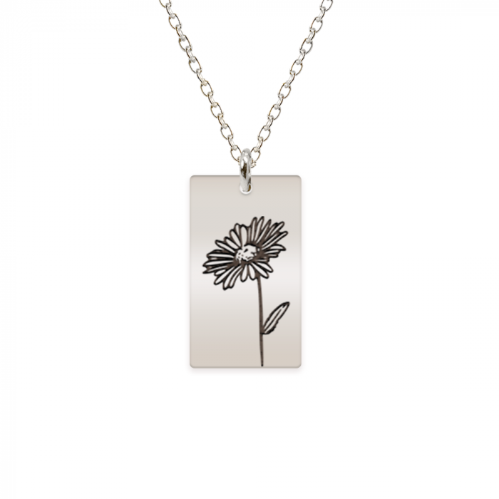 Colier personalizat cu floarea specifica lunii de nastere [4]