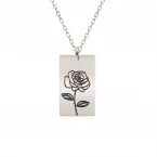 Colier personalizat cu floarea specifica lunii de nastere [6]