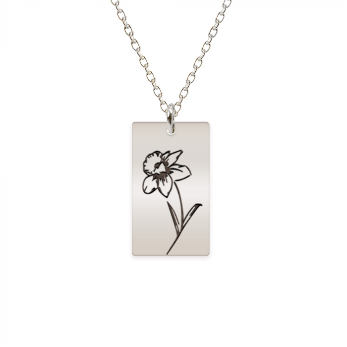 Colier personalizat cu floarea specifica lunii de nastere [3]