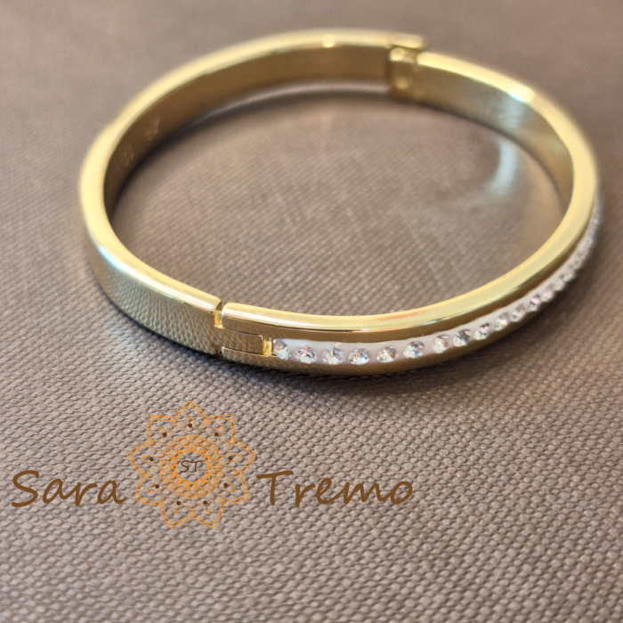 Bratara Stralucirea Tacerii – fixa, fatetata, placata aur 14K [2]