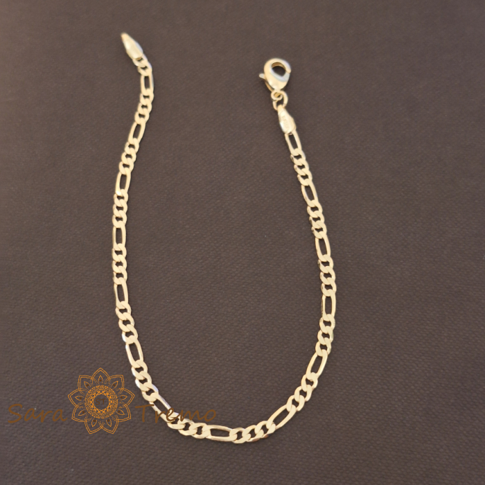 Bratara Leonidas – 21 cm unisex placata aur 18K Brazilia cu stanta [2]