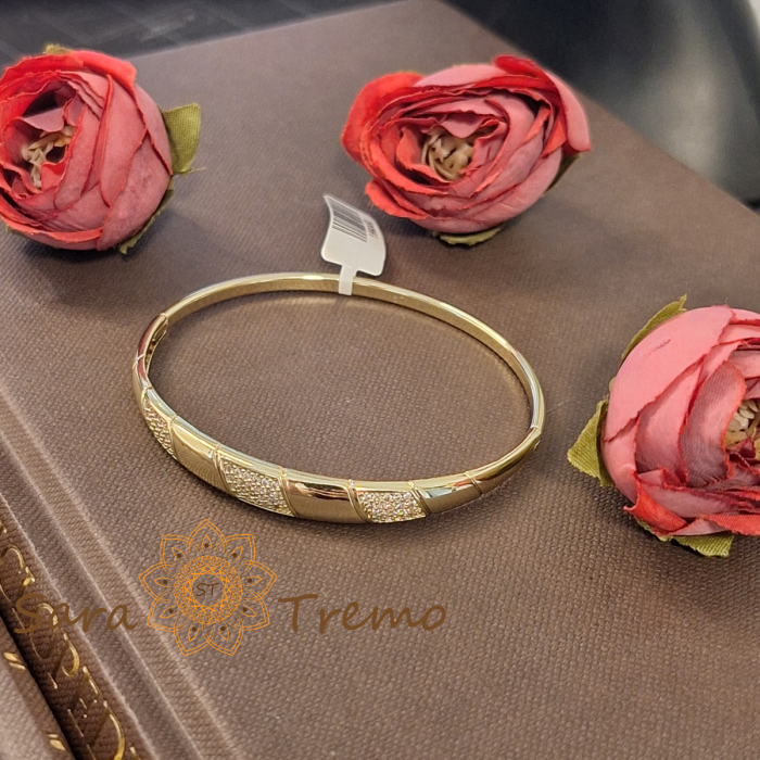 Bratara aur 14K placat – Segmente de Lumina [3]