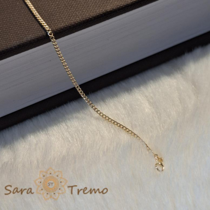 Brățară clasică placată cu aur 18K, model cu zale strânse, 19 cm [6]