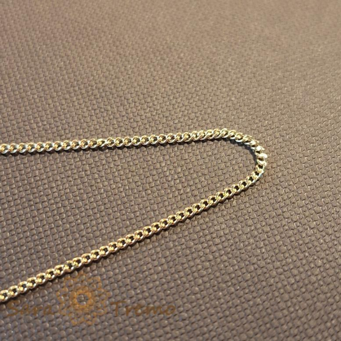Brățară clasică placată cu aur 18K, model cu zale strânse, 19 cm [4]