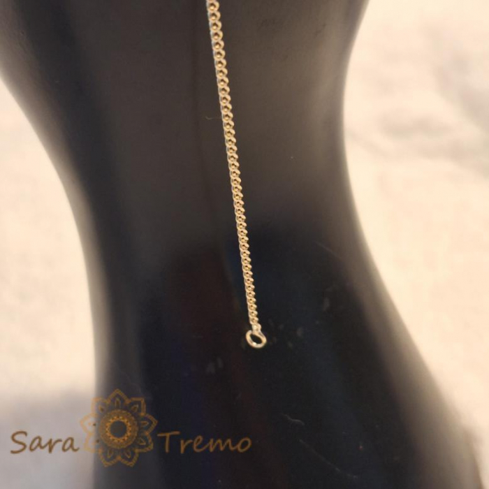 Brățară clasică placată cu aur 18K, model cu zale strânse, 19 cm [9]