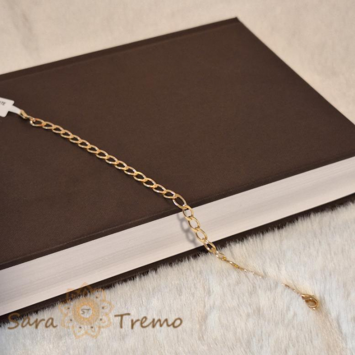 Brățară clasică placată cu aur 18K, zale mari, 19 cm [4]