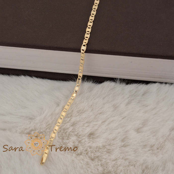 Bratara Titan – 20 cm placata aur 18K Brazilia cu stanta [3]