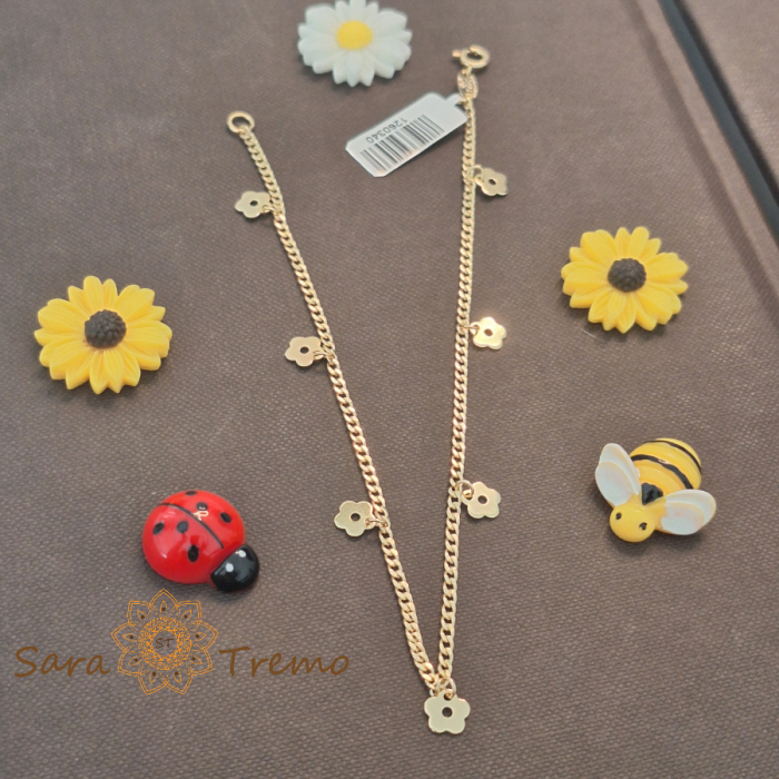 Brățara de gleznă „Fior di Sole” – farmecul verii în aur 18K [4]