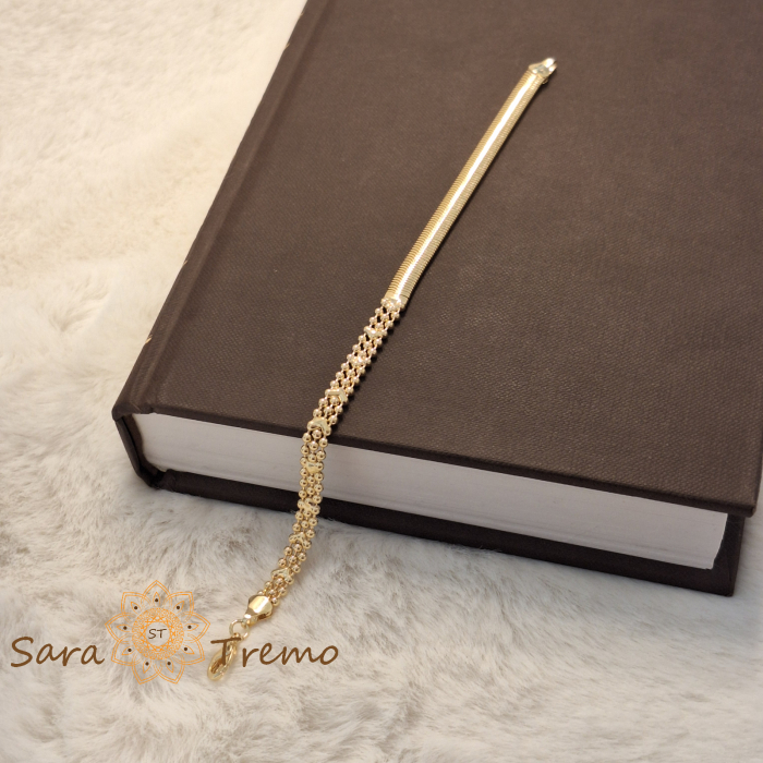 Bratara Selene – placata aur 18K, 20 cm, Brazilia [5]