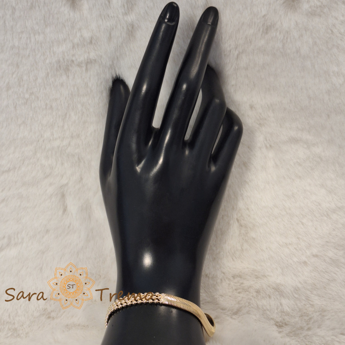 Bratara Selene – placata aur 18K, 20 cm, Brazilia [4]