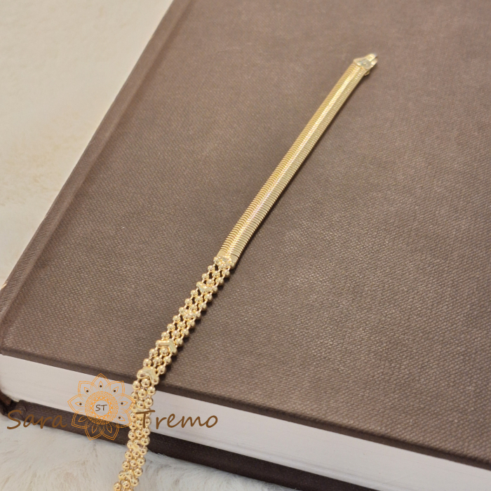 Bratara Selene – placata aur 18K, 20 cm, Brazilia [7]
