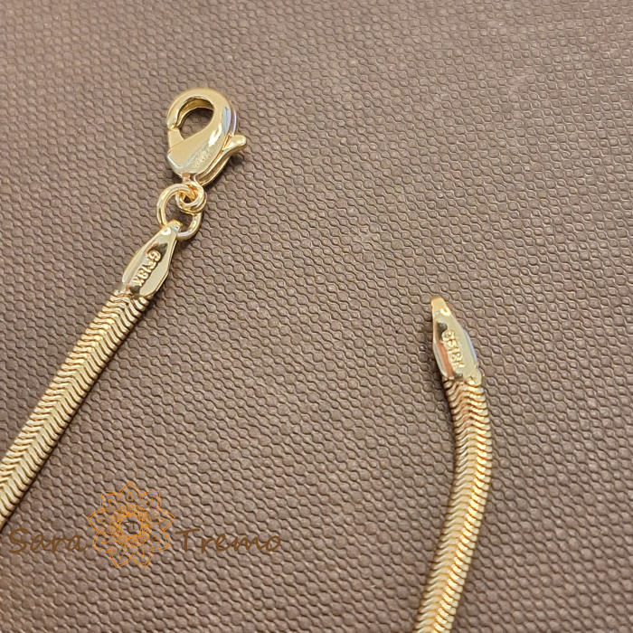 Bratara Doria – placata aur 18K, 19 cm, Brazilia, stanta [3]