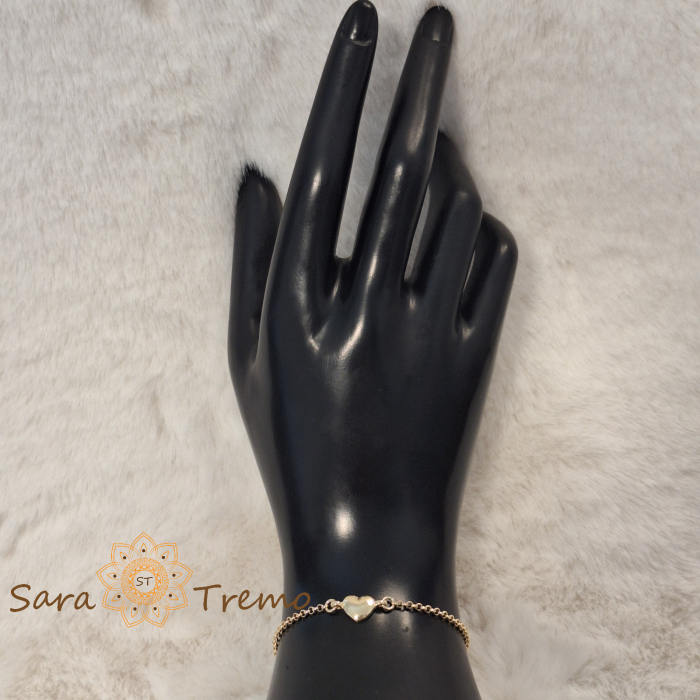 Bratara Amoria – placata aur 18K, 18+5 cm, cu inima, Brazilia [3]