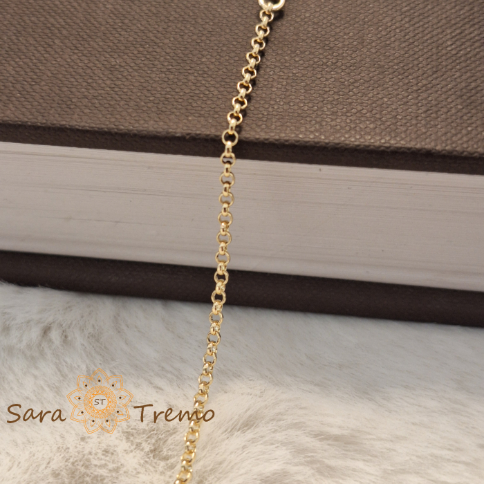 Bratara Amoria – placata aur 18K, 18+5 cm, cu inima, Brazilia [6]