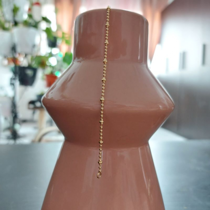 Bratara fina cu bilute placata cu aur Lizette - 19 cm [11]