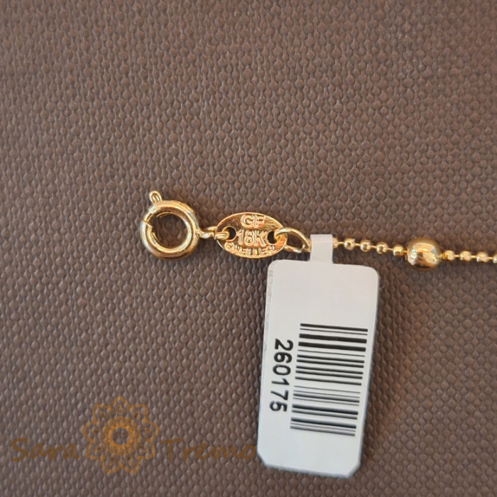 Bratara fina cu bilute placata cu aur Lizette - 19 cm [9]