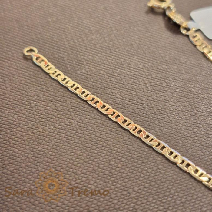 Brățară fină placată cu aur 18K, model nou cu plăcuțe decupate, 19 cm [2]