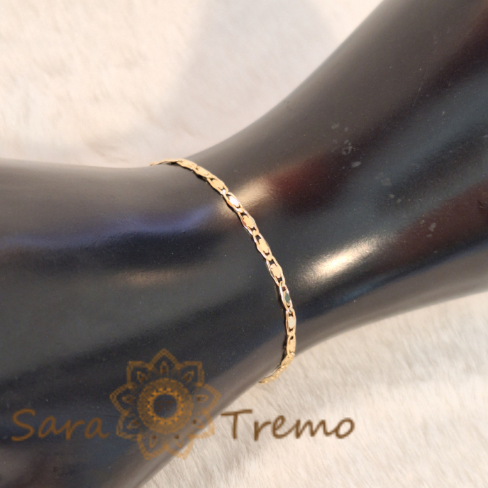 Bratara fina placata cu aur Jubileum - 18 cm [7]