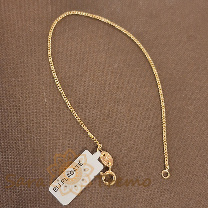 Brățară fină unisex placată cu aur 18K, model clasic cu zale înșiruite [1]