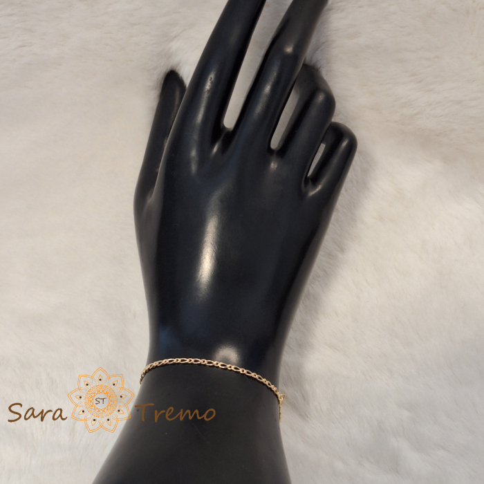 Bratara Classic – 19 cm placata aur 18K Brazilia cu stanta [3]